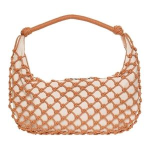 STAUD Tan Knotted Shoulder Bag